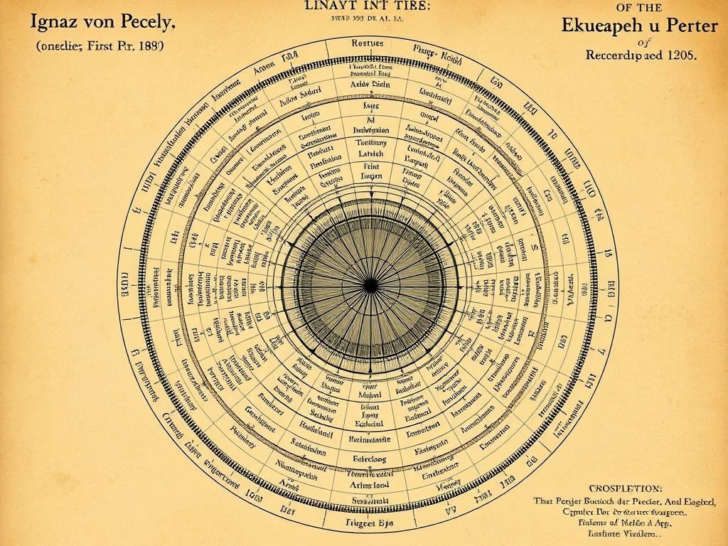 Historical iridology chart from the 19th century by Ignaz von Peczely