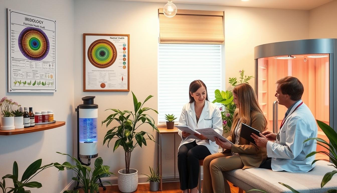 Holistic approach combining iridology with other natural health methods