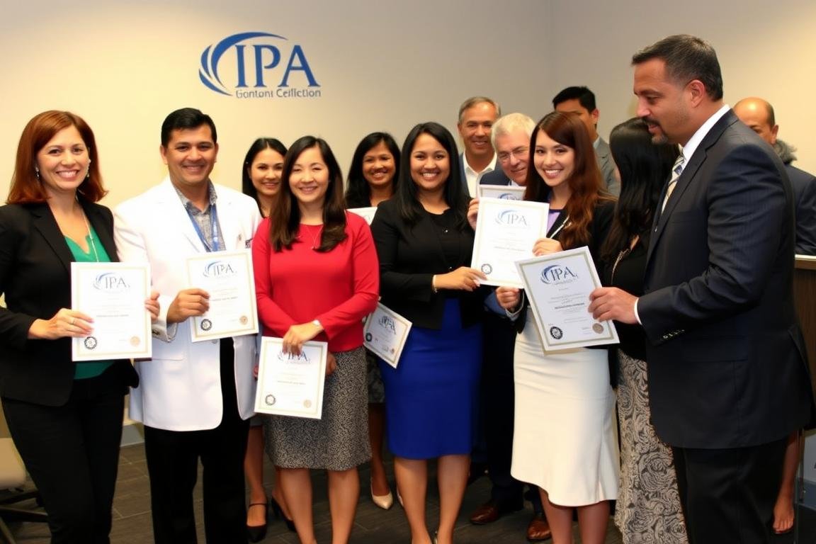 IIPA certification ceremony with new iridology graduates receiving their credentials