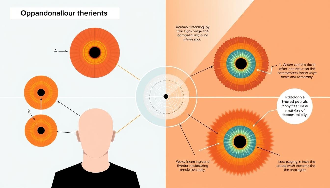 Illustration showing common misconceptions about iridology chart right eye interpretation