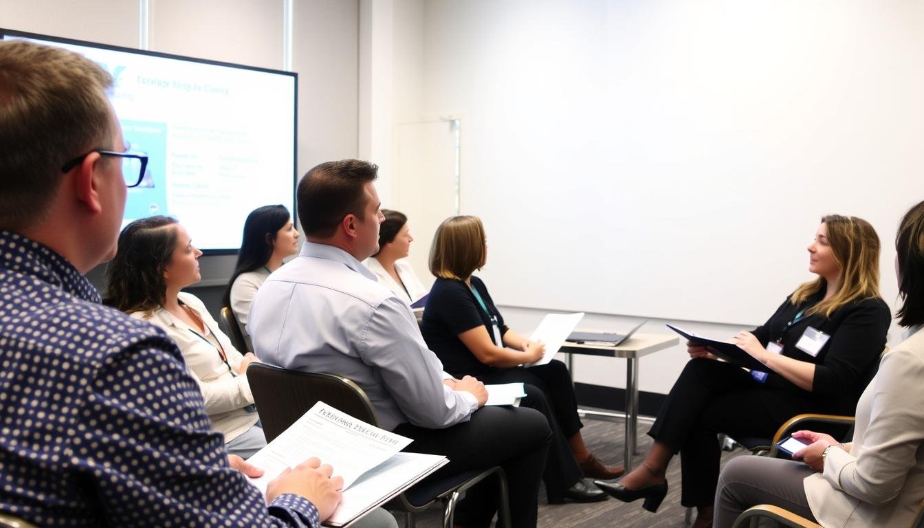 Iridologist attending continuing education workshop for certification maintenance