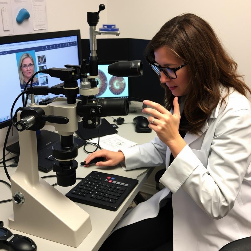 Iridologist developing specialized equipment and software for iris analysis