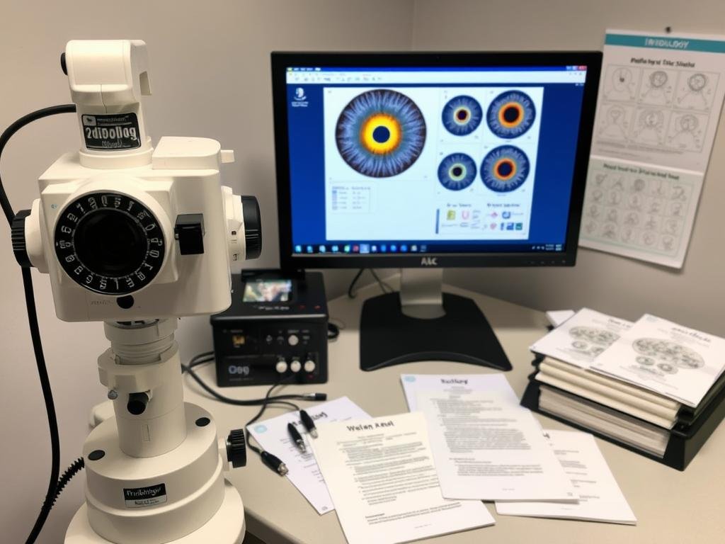 Iridology certification examination equipment and materials