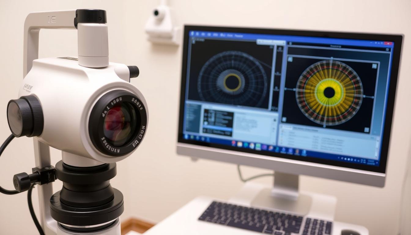 Modern digital iridology equipment used with Bernard Jensen principles Modern digital iridology equipment used with Bernard Jensen principles