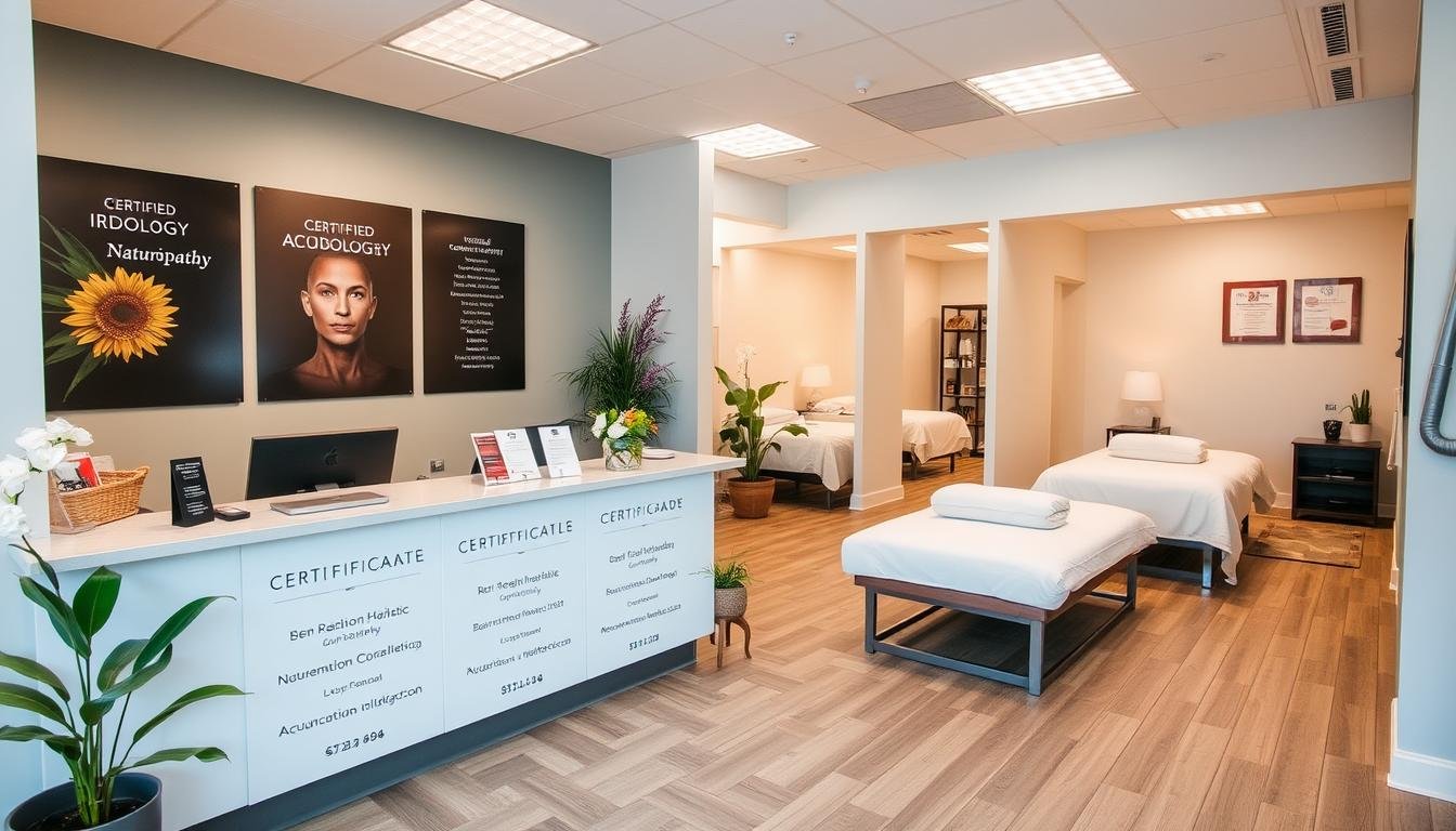 Multidisciplinary holistic health clinic featuring certified iridology as one of several complementary services