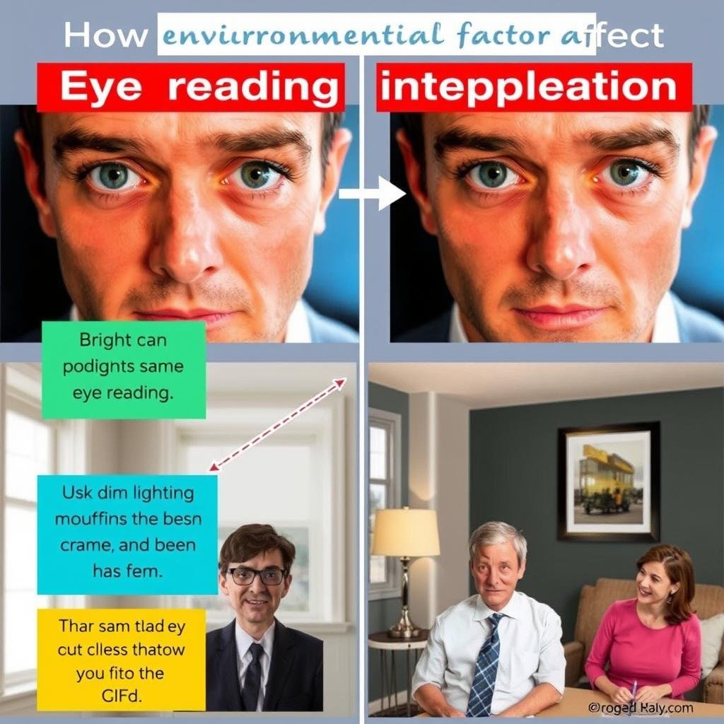 Multiple contextual factors affecting eye reading interpretation