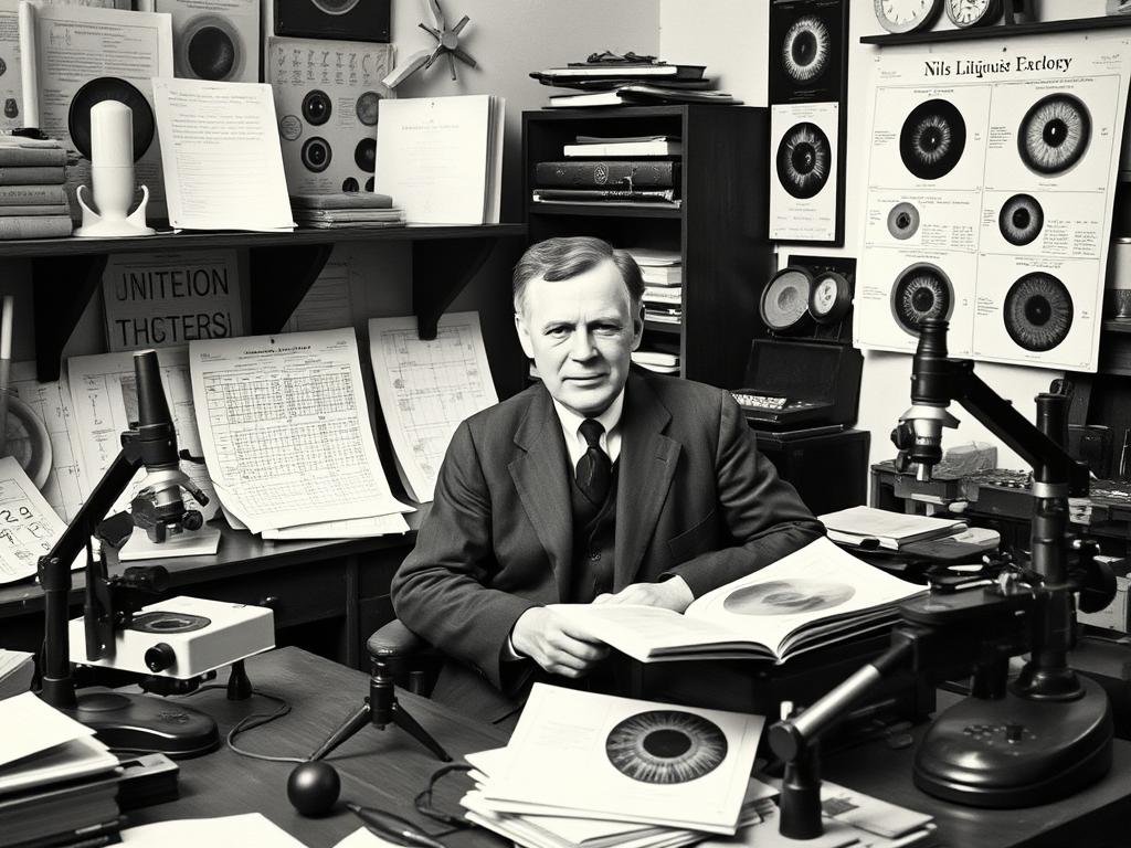 Nils Liljequist and his iridology research materials