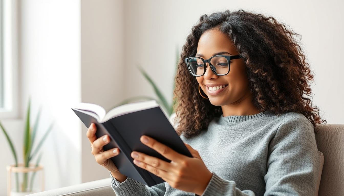 Person confidently reading with advanced Eye Reading techniques