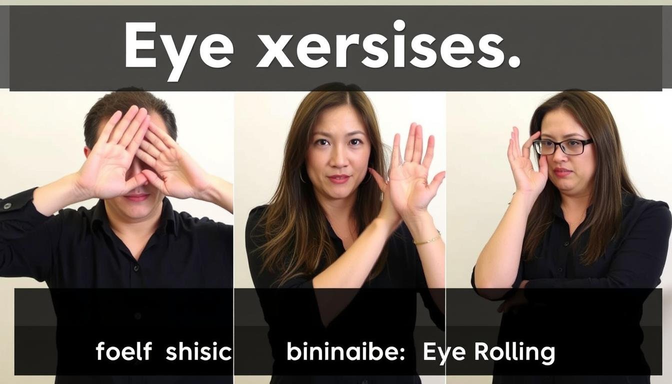 Person demonstrating eye exercises for better eye health for reading