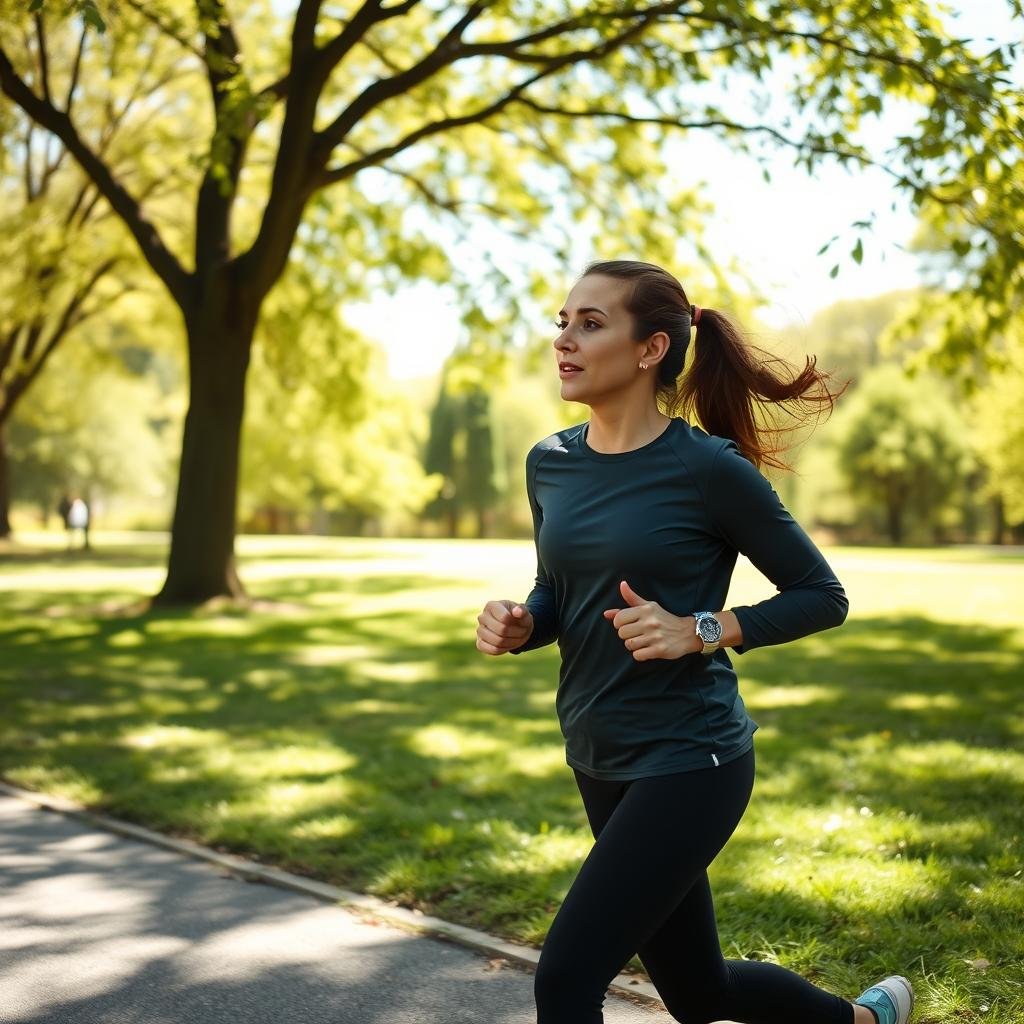 Person engaged in healthy lifestyle activities