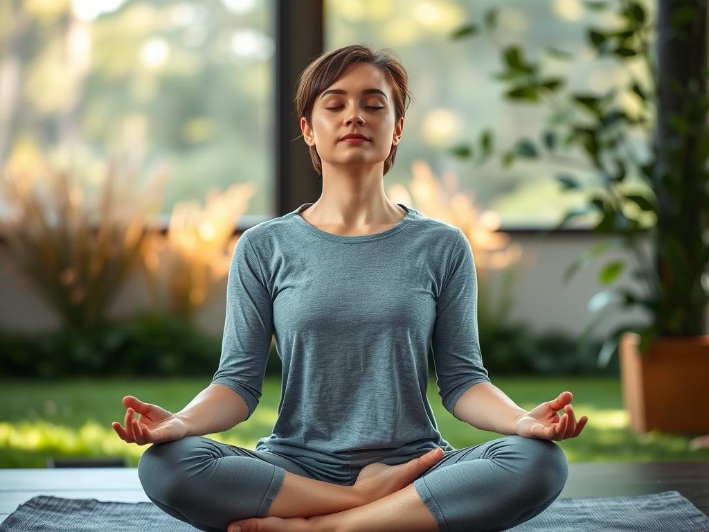 Person practicing mindfulness meditation for autonomic balance