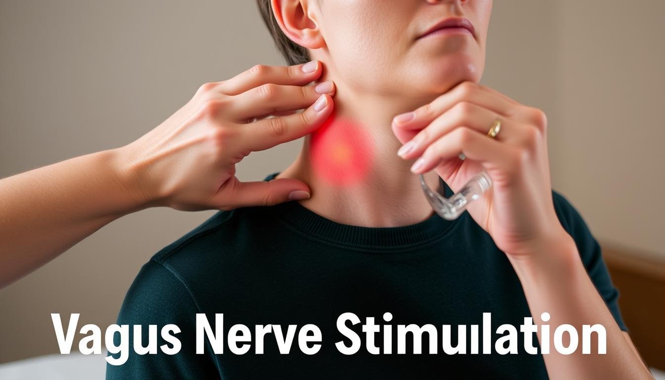 Person practicing vagus nerve stimulation techniques