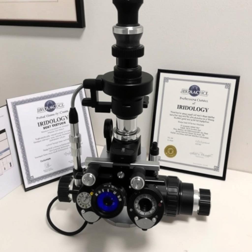 Professional iridology certification and equipment