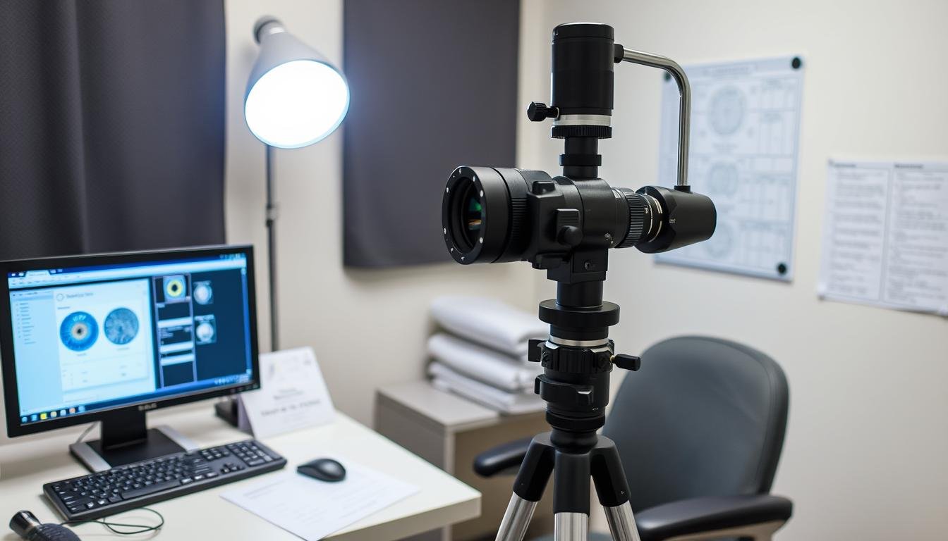 Professional iridology equipment including iris camera, computer software, and reference charts