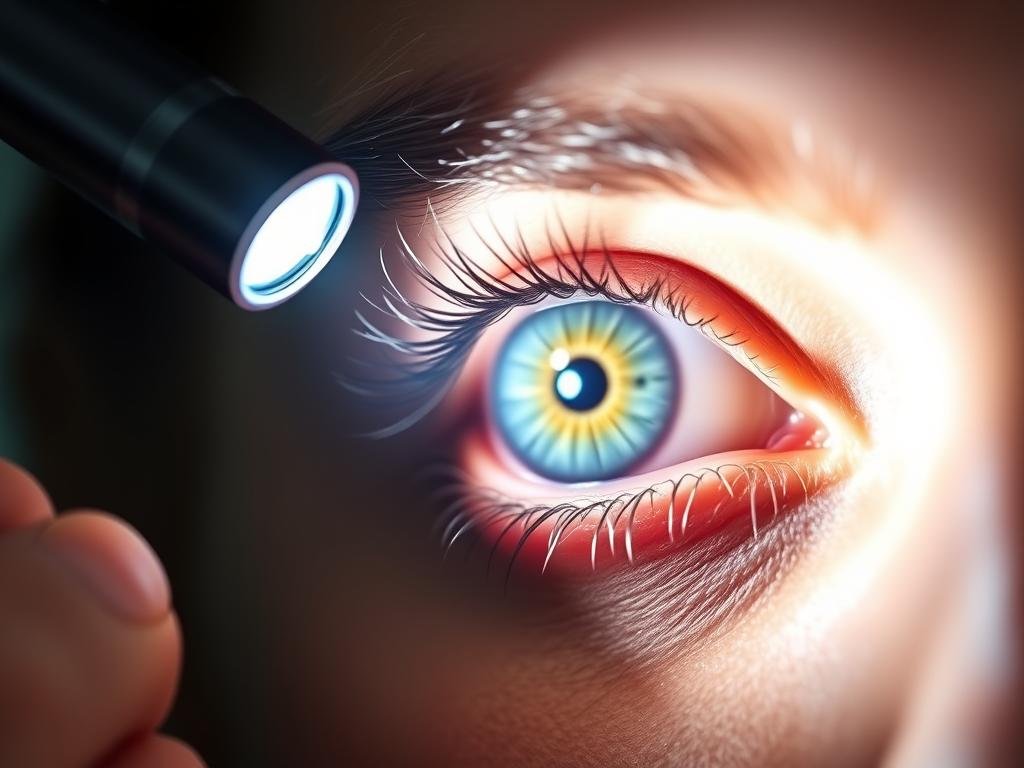 Professional penlight used by Iridologists for iris examination
