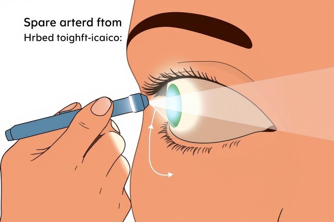 Proper lighting setup for iridology examination