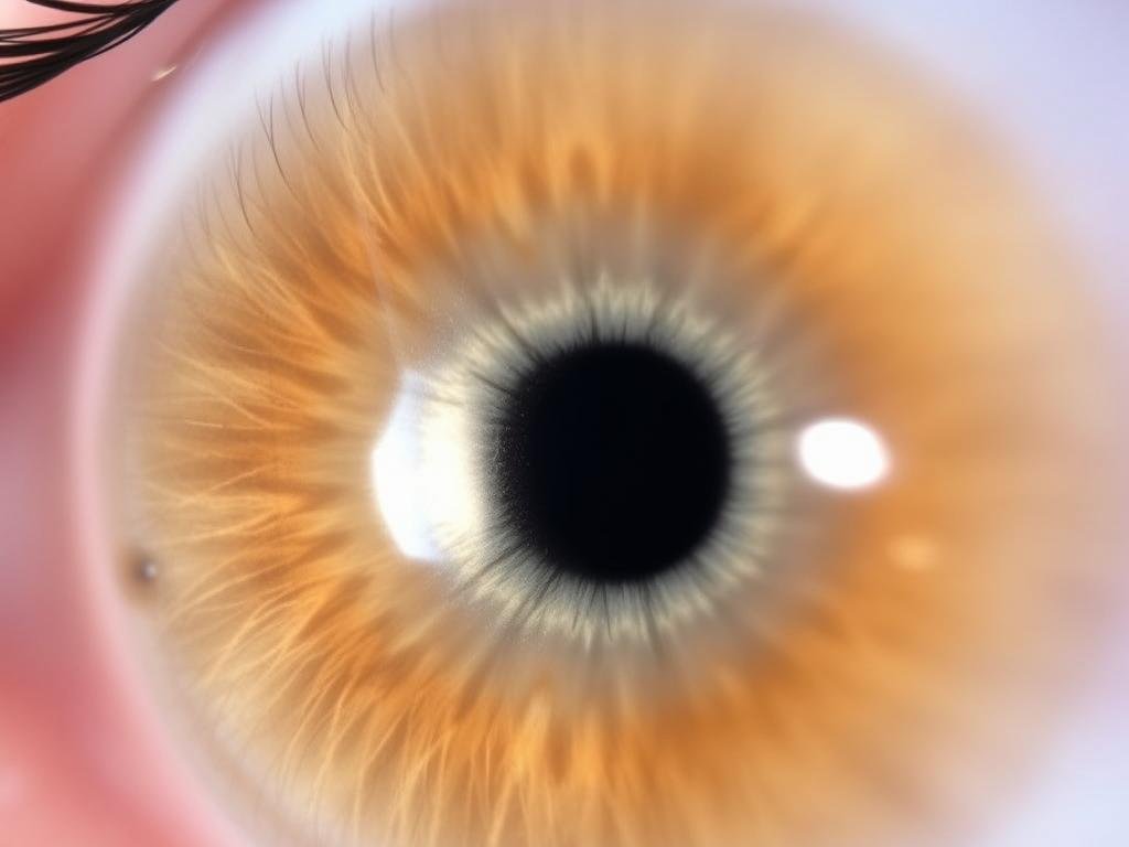 Right eye iris showing the lymphatic system ring