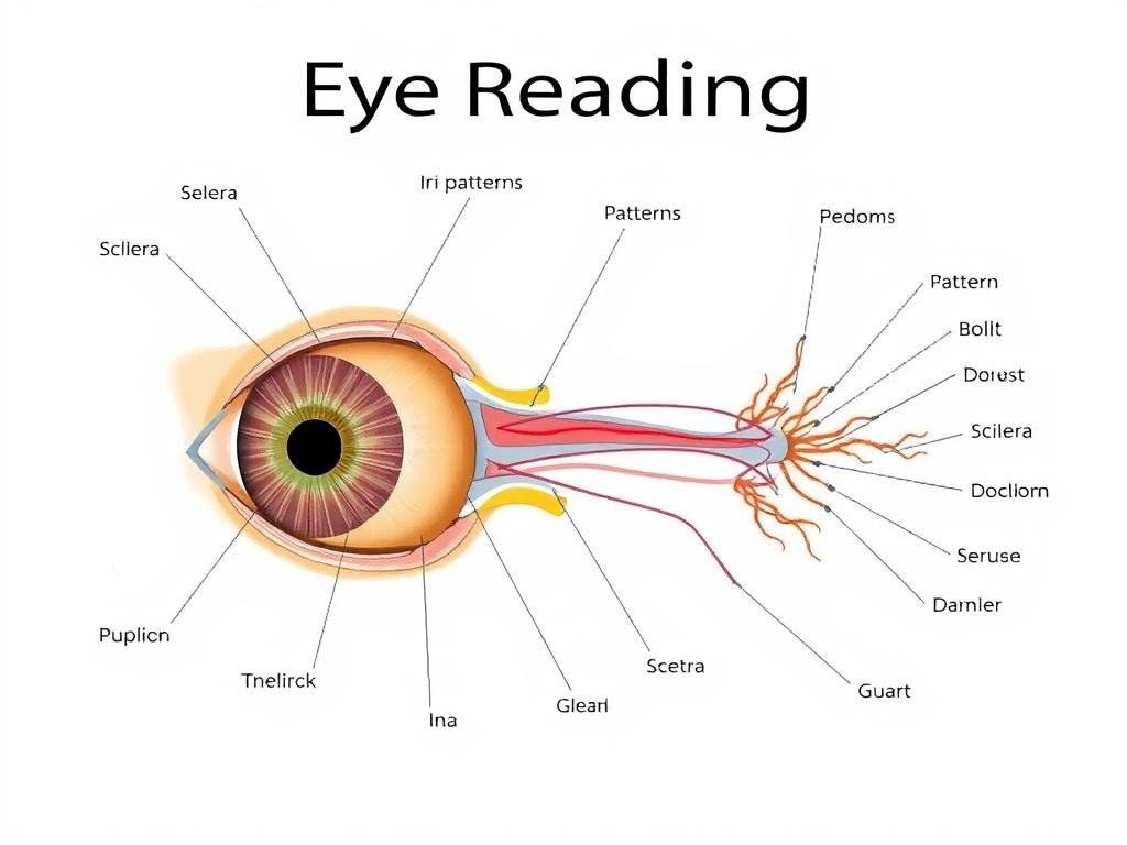 Scientific diagram showing eye anatomy relevant to Eye Reading analysis