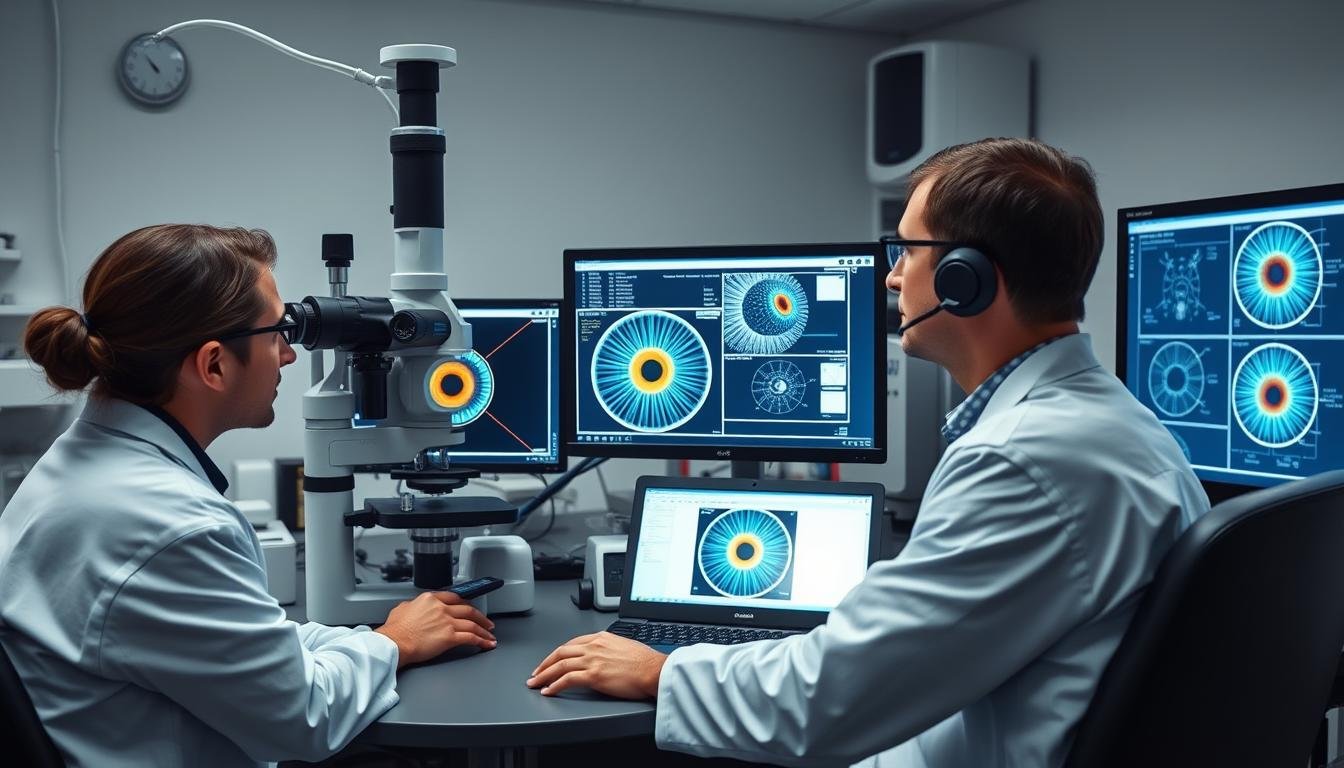 Scientific research being conducted on iridology patterns