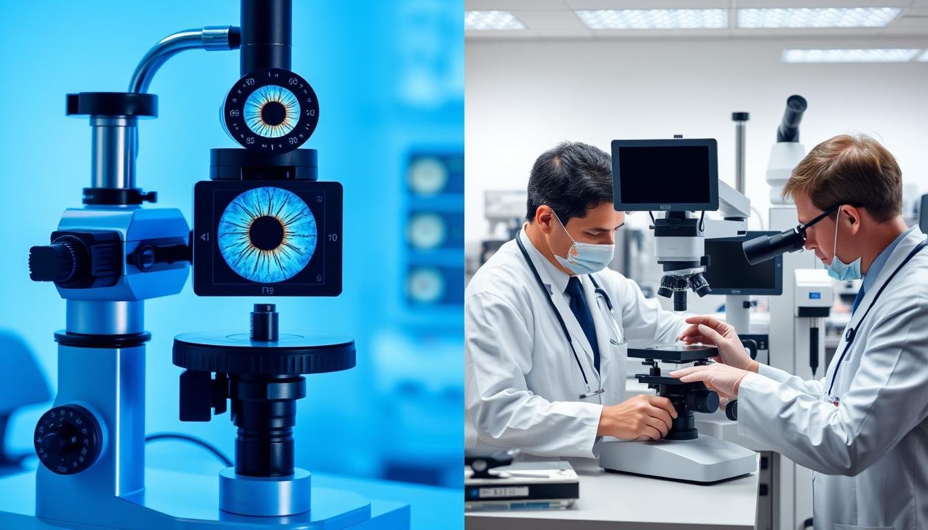 Scientific research comparing eye reading and traditional medical diagnostics