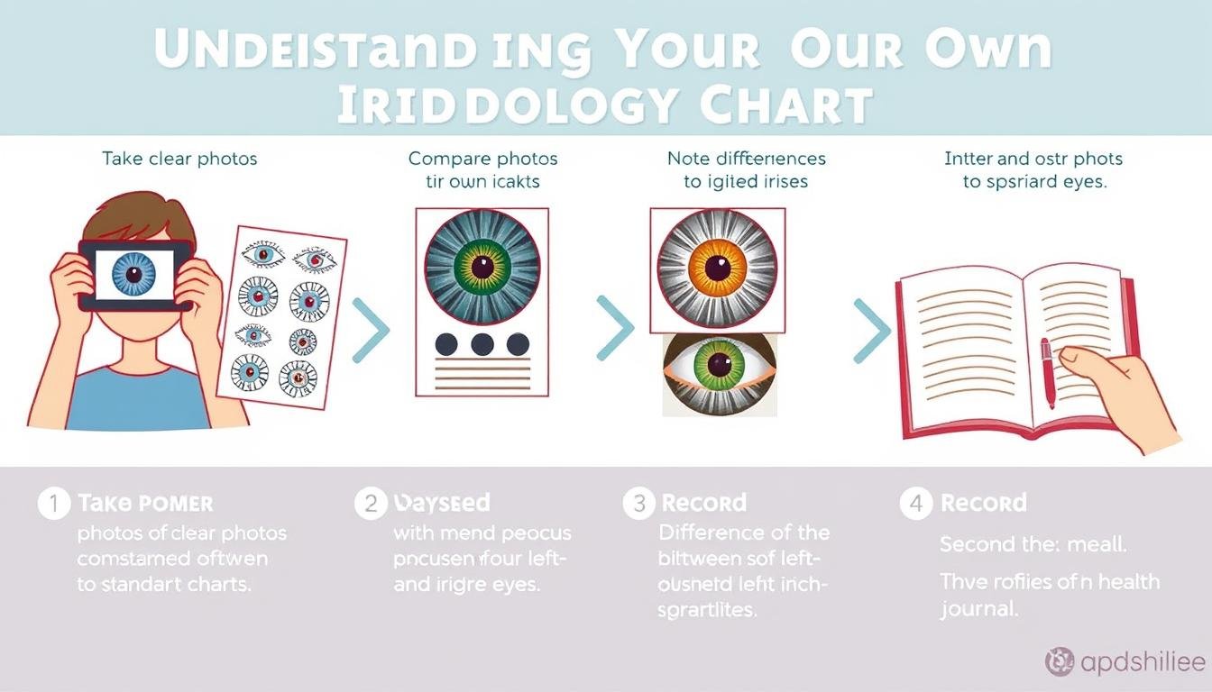 Step-by-step guide to interpreting your own left and right eyes using iridology charts