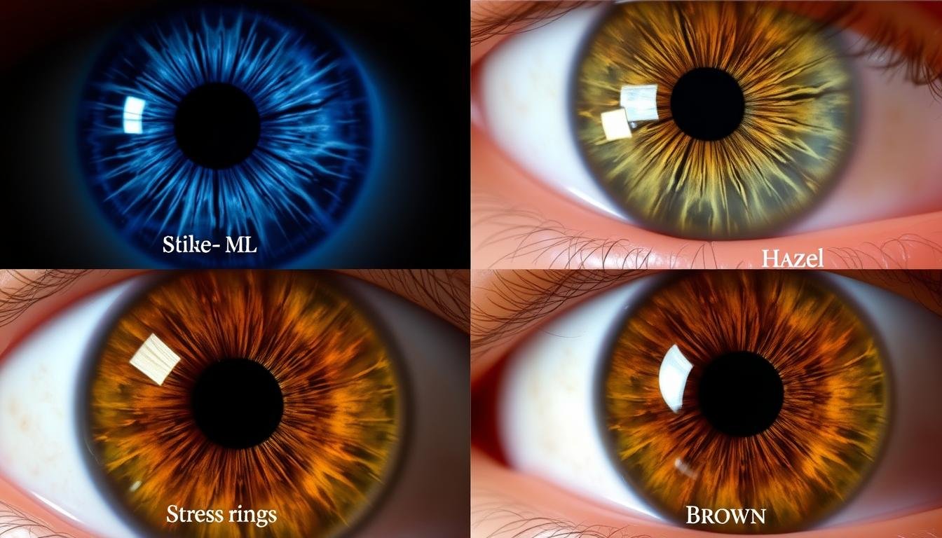 Stress rings appear differently in various eye colors