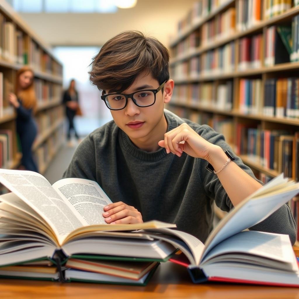 Student using Eye Reading techniques for academic studies