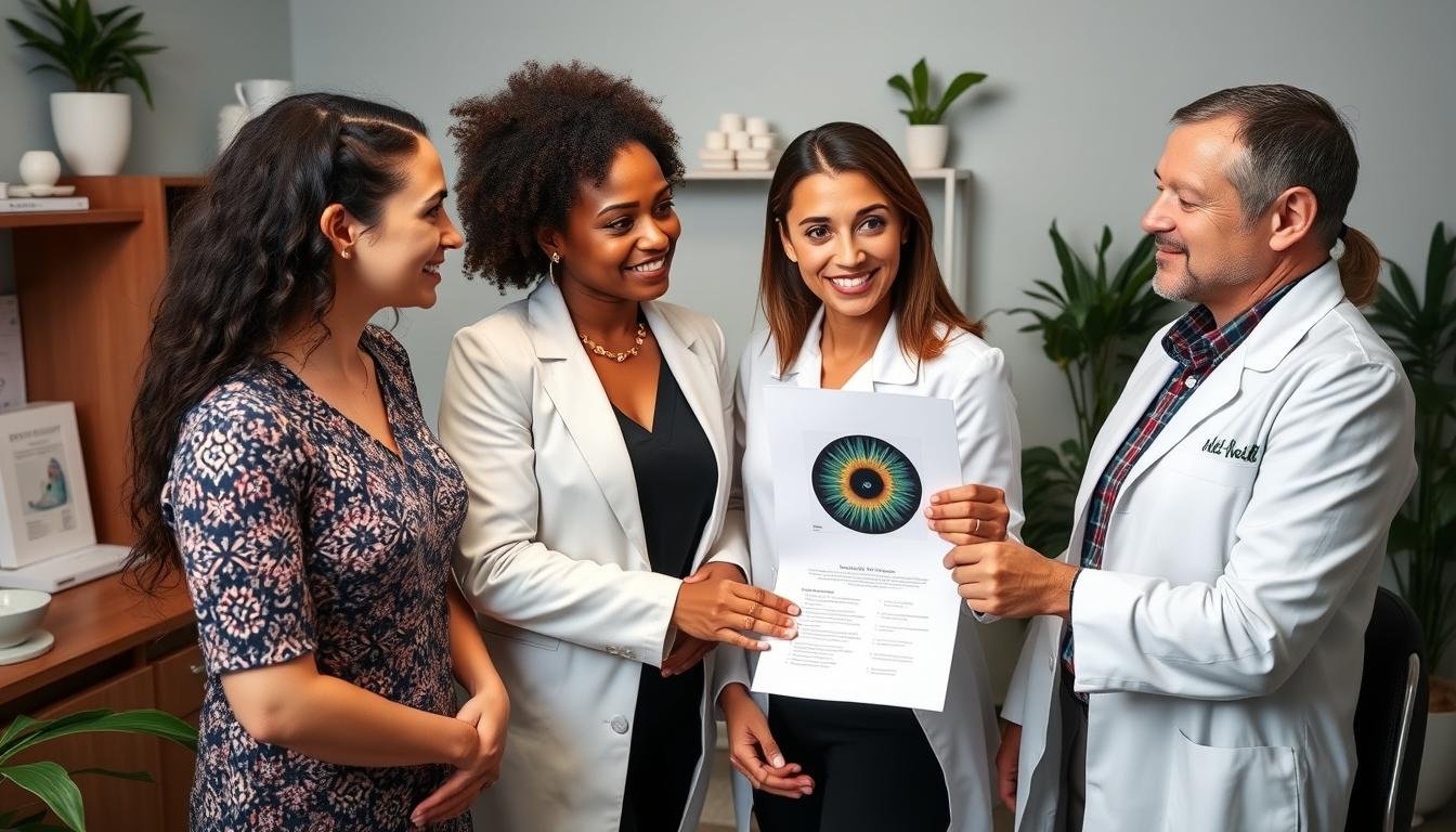 Successful certified iridologists in their practice