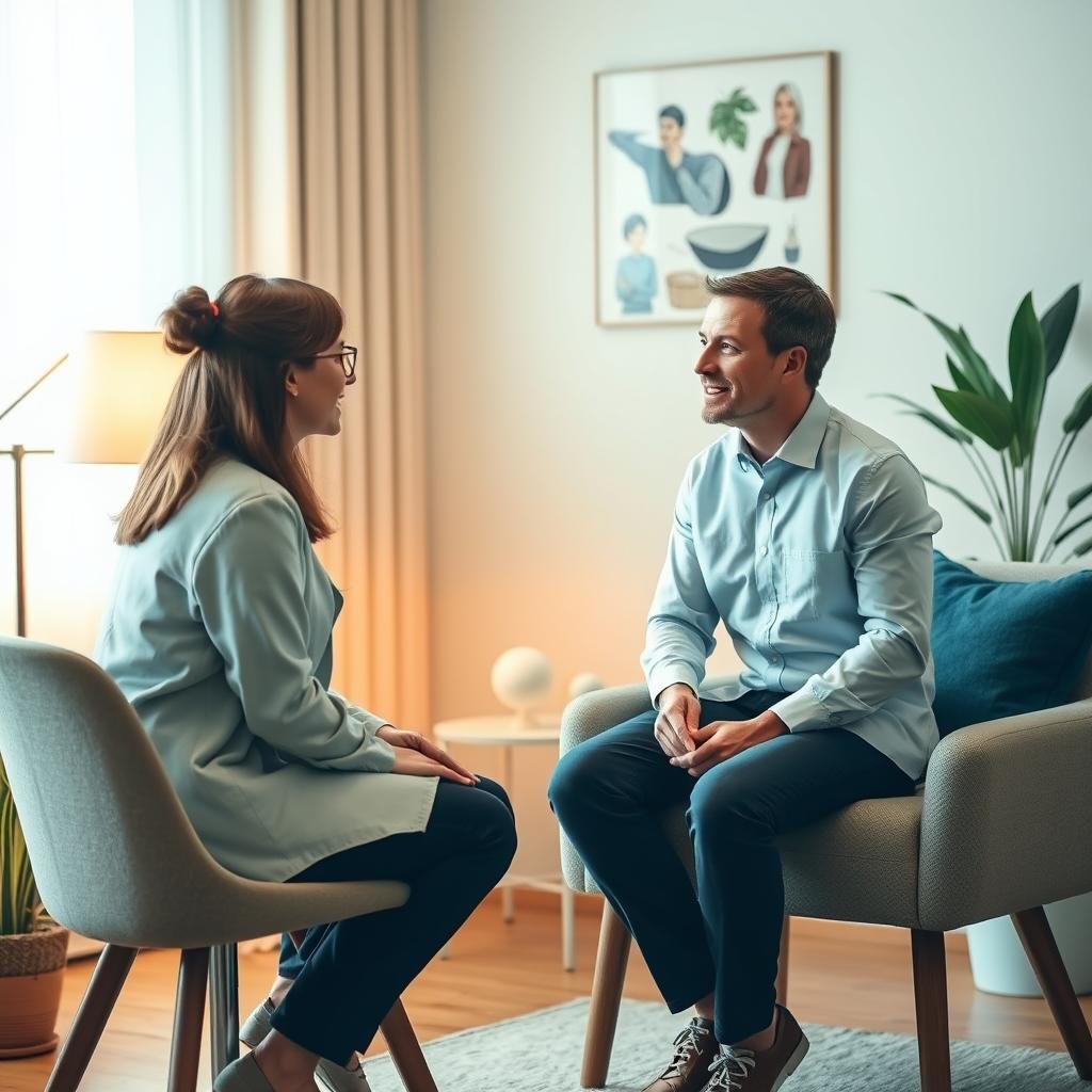 Therapist session for stress management