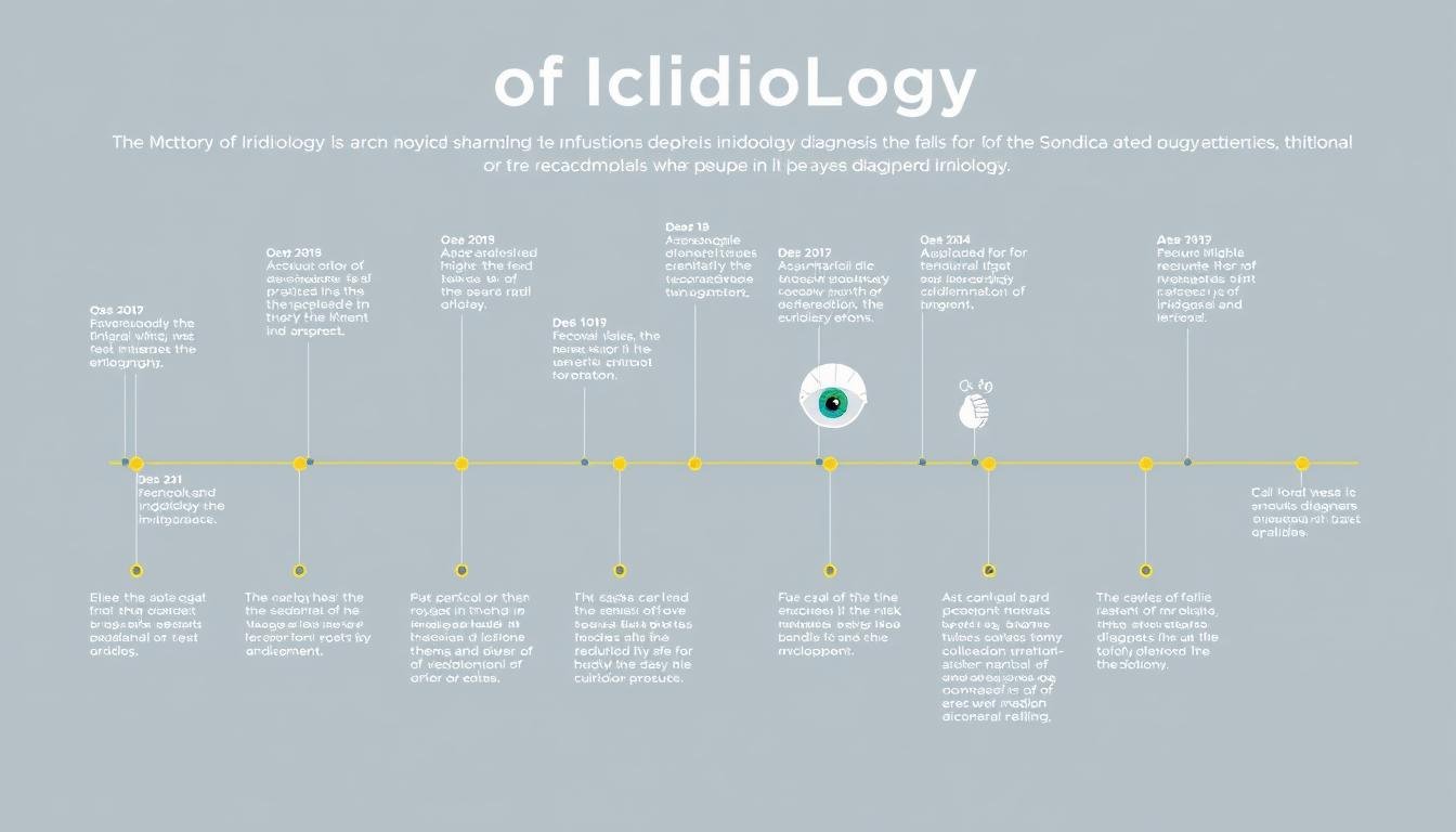Timeline showing the evolution of Iridology Iris Diagnosis from ancient times to modern practice