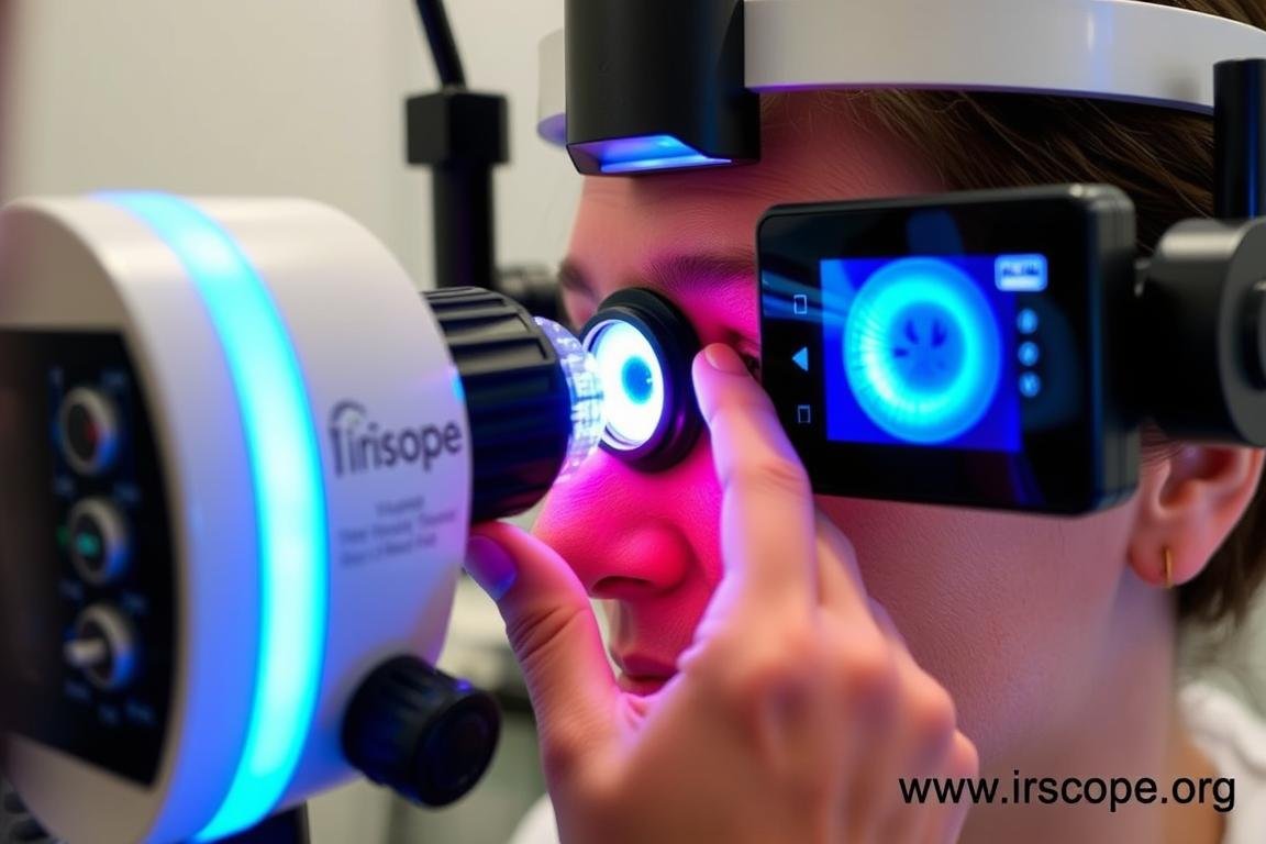 Adjusting iriscope lighting for optimal iris visibility Adjusting iriscope lighting for optimal iris visibility