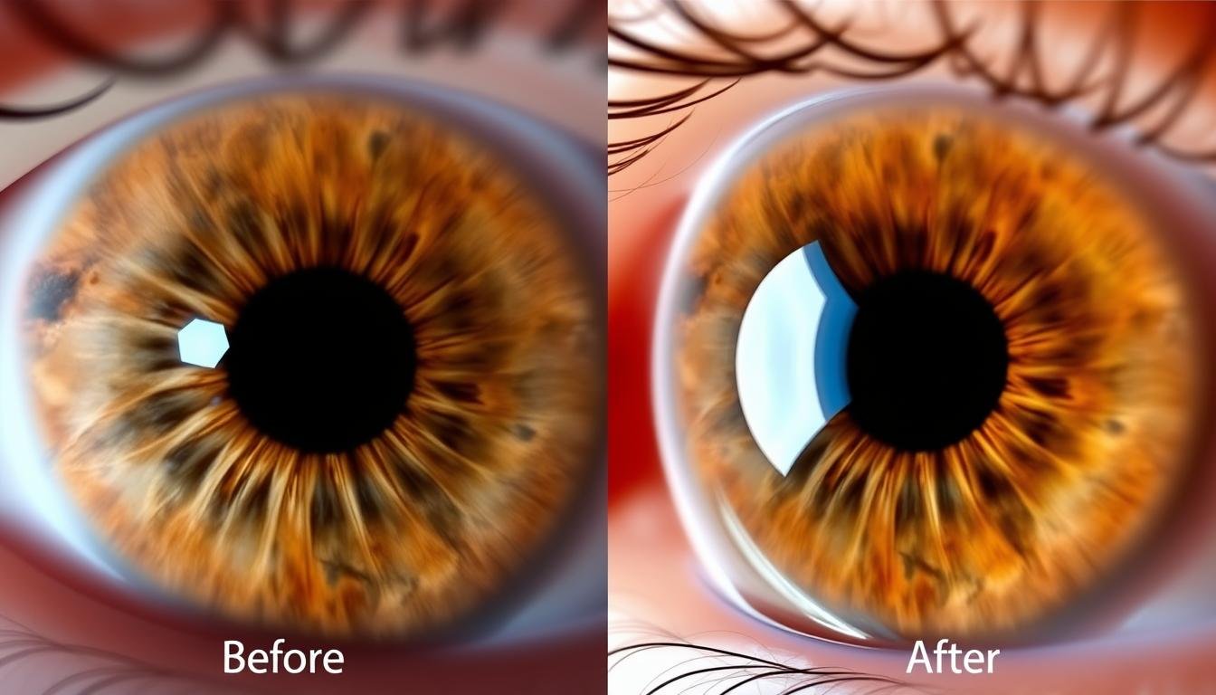 Before and after iris photographs showing changes following Bernard Jensen's protocols Before and after iris photographs showing changes following Bernard Jensen's protocols