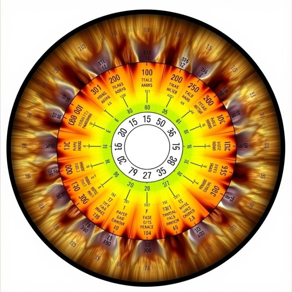 Bernard Jensen Iridology Chart showing organ correspondences Bernard Jensen Iridology Chart showing organ correspondences
