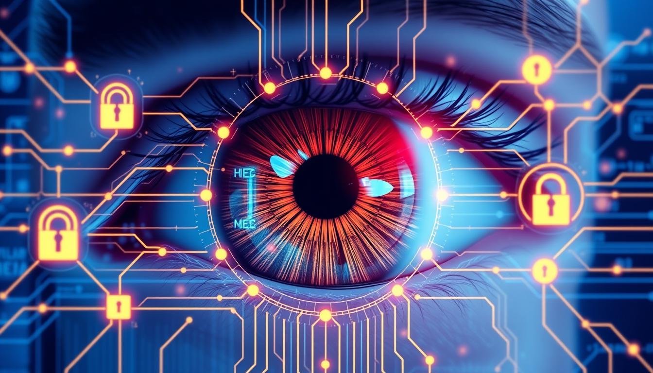 Blockchain system securing iridology health data with encrypted connections
