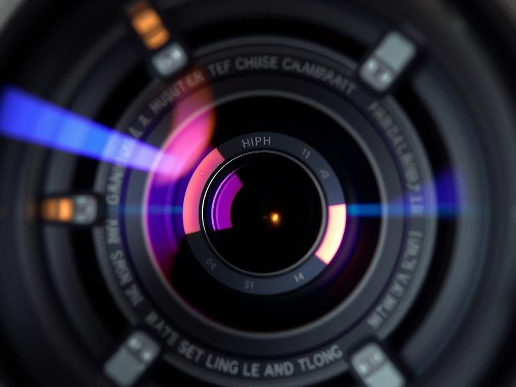 Close-up of iridology camera optical system