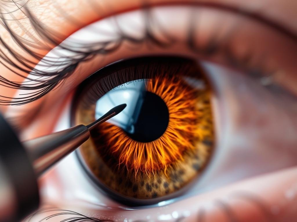 Close-up of iris examination using Jensen's methodology Close-up of iris examination using Jensen's methodology