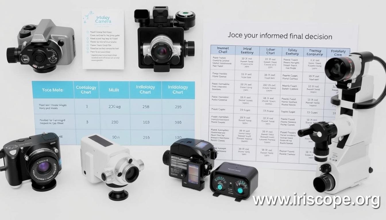 Collection of iridology cameras with comparison chart and selection guide Collection of iridology cameras with comparison chart and selection guide
