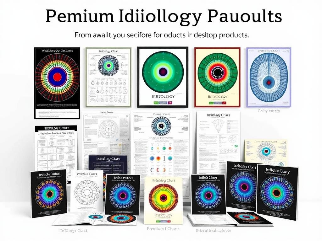 Collection of premium iridology chart products