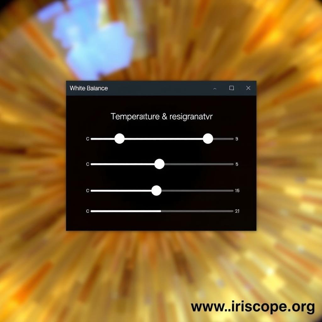 Color temperature adjustment interface on MAIKONG iridology software