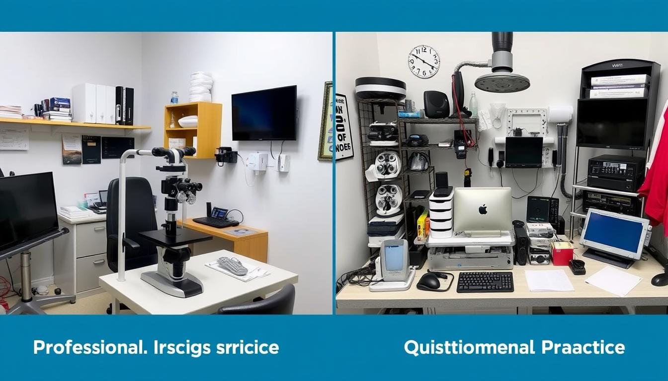 Comparison of professional vs. questionable iridology practices Comparison of professional vs. questionable iridology practices