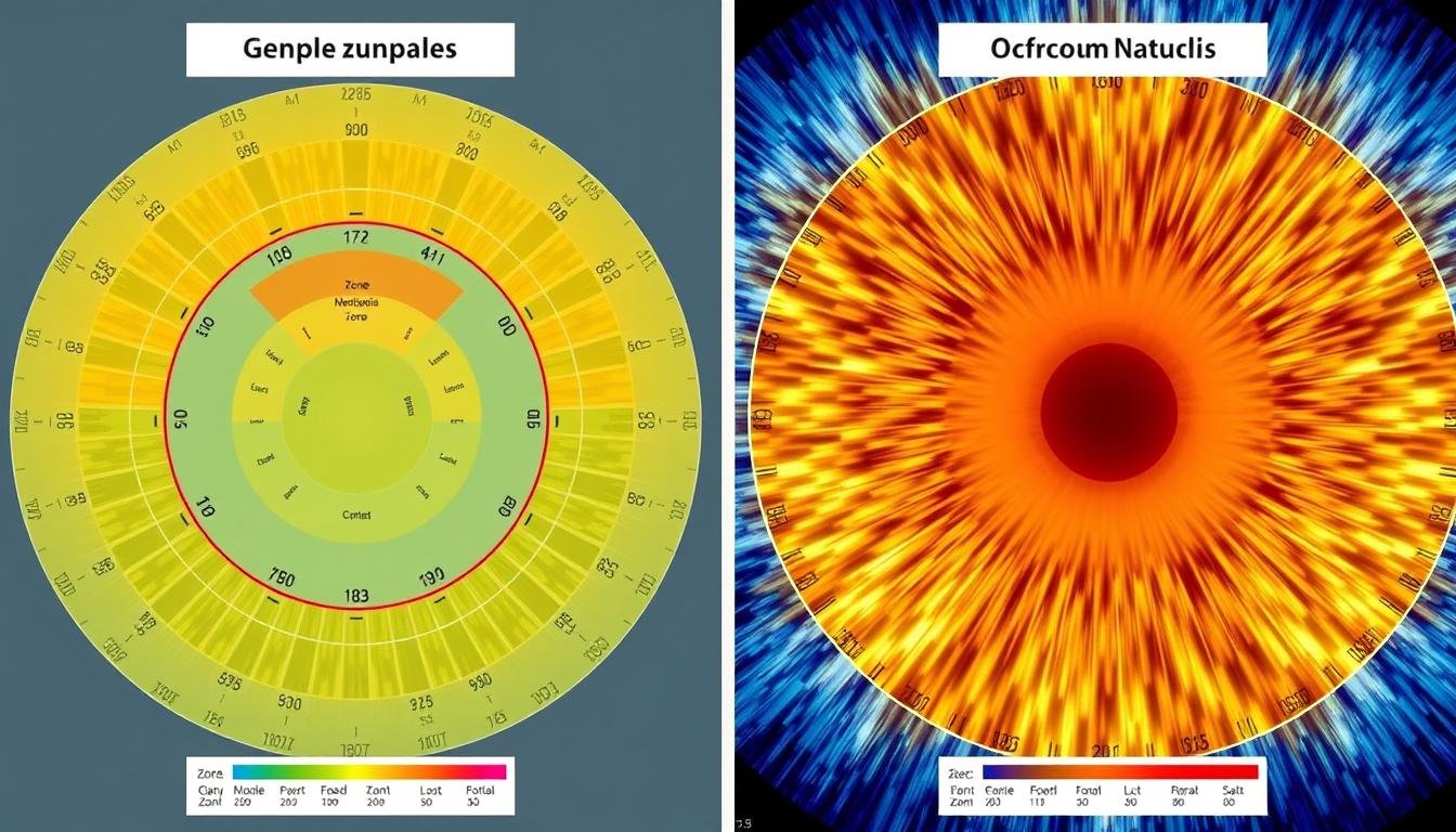 Comparison of well-designed versus poorly designed iridology charts