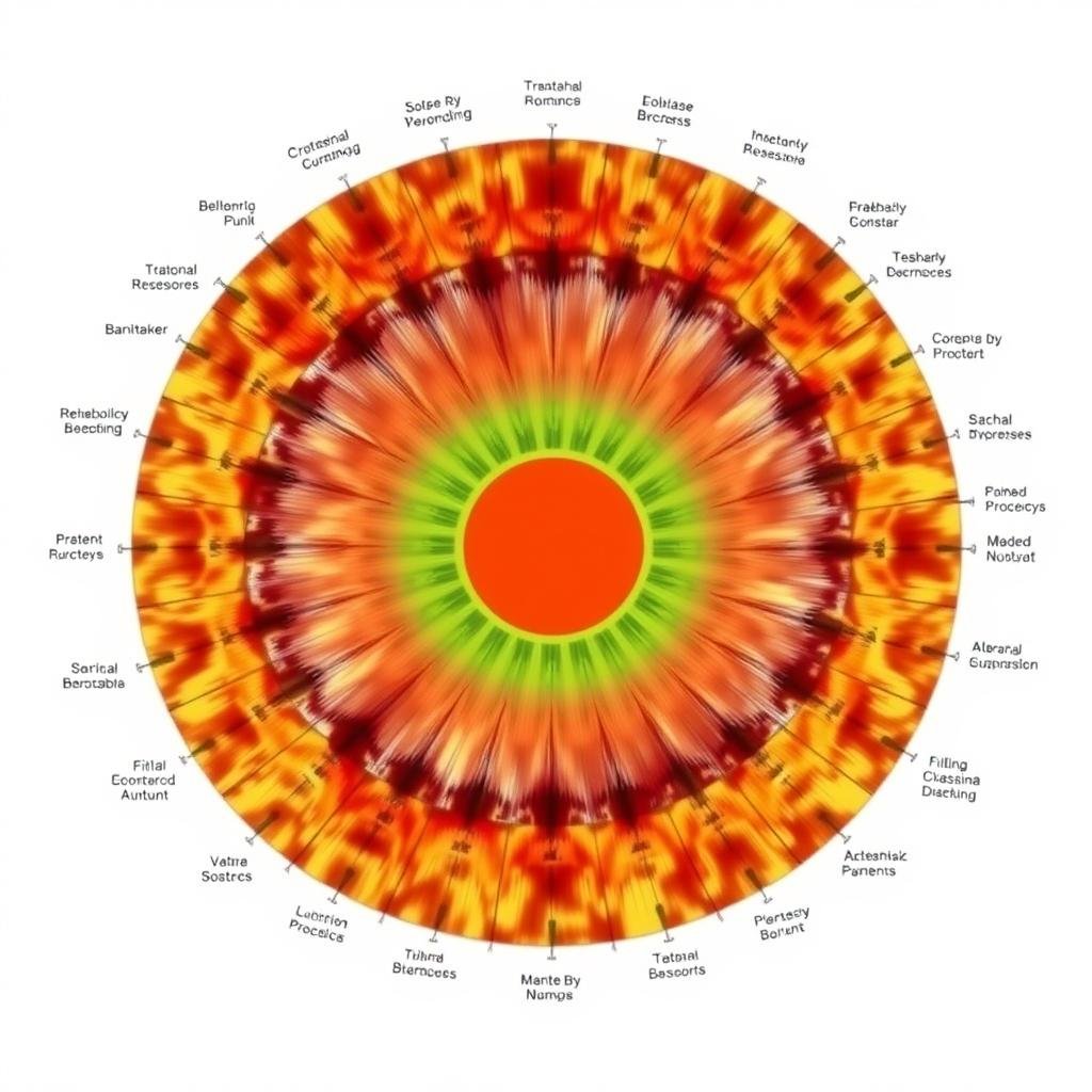Detailed iridology chart showing how different iris zones correspond to body organs and systems Detailed iridology chart showing how different iris zones correspond to body organs and systems