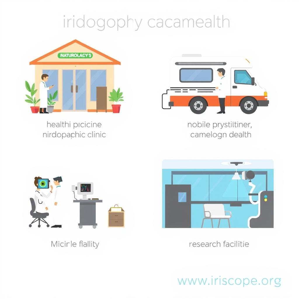Different types of health practices using iridology cameras