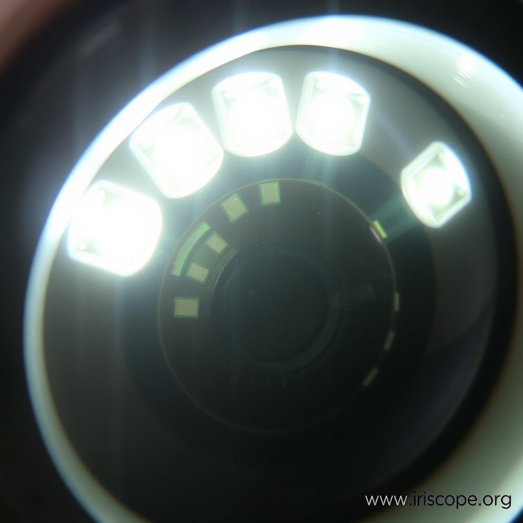 Dual LED lighting system in MAIKONG iridology camera
