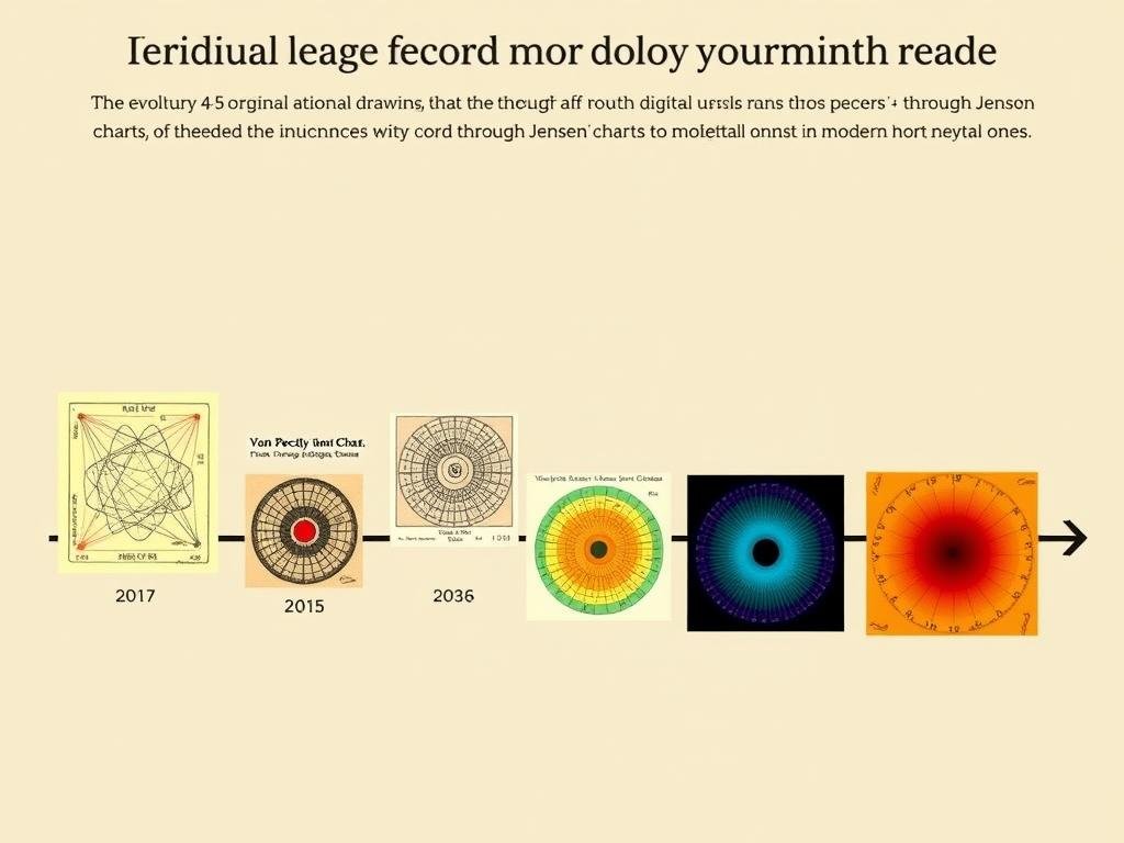 Historical evolution of iridology charts from 19th century to modern day