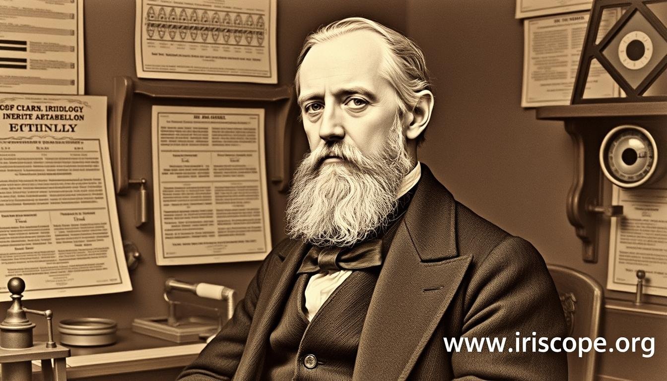 Historical illustration of Ignaz von Peczely, the father of modern iridology Historical illustration of Ignaz von Peczely, the father of modern iridology