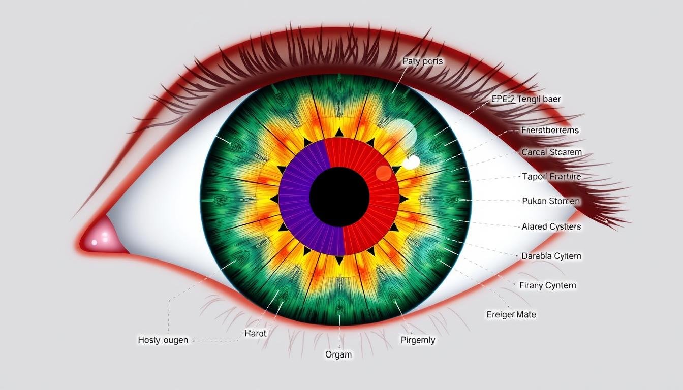 How Iridology Iris Diagnosis Detects Body Imbalances 3 Iridology Iris Diagnosis chart showing iris mapping zones