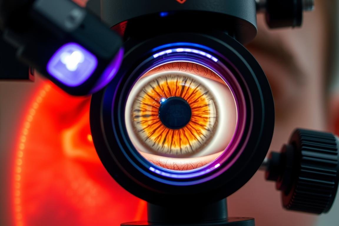 Iridology camera capturing high-resolution iris image Iridology camera capturing high-resolution iris image