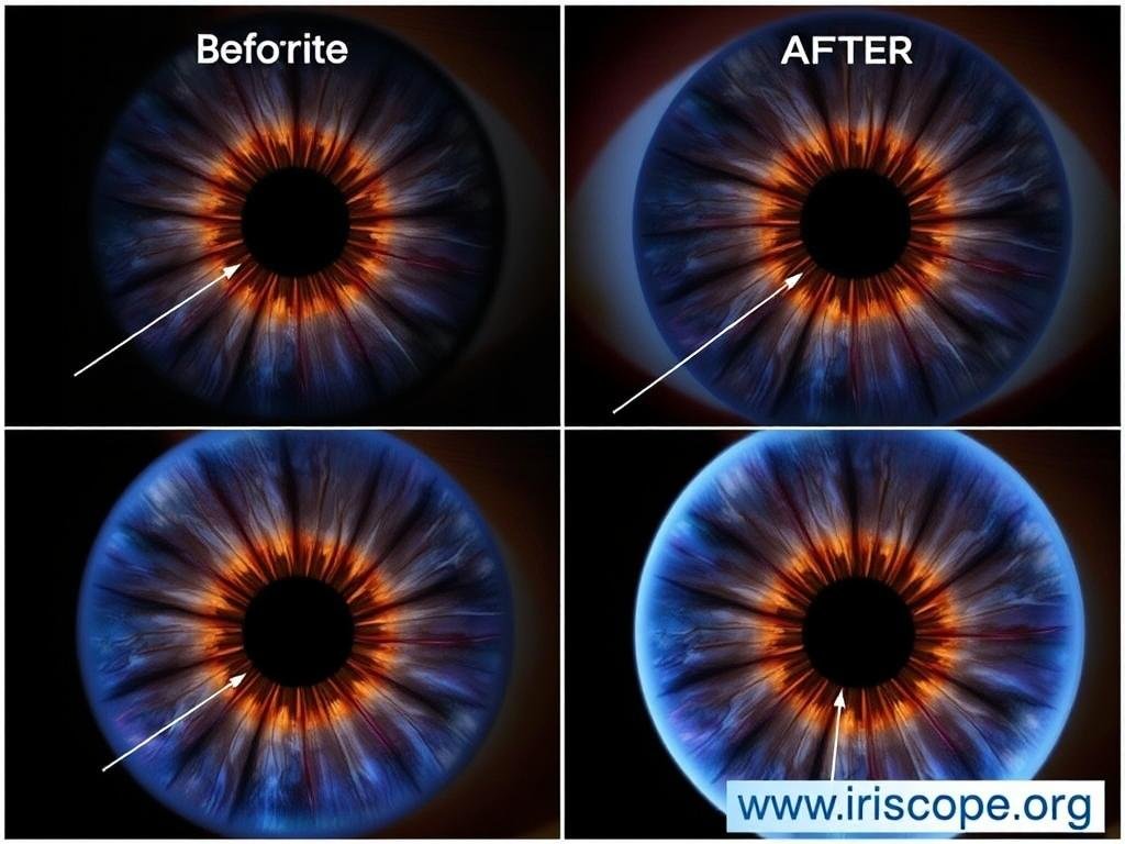 Iridology case study showing nutritional deficiency signs Iridology case study showing nutritional deficiency signs