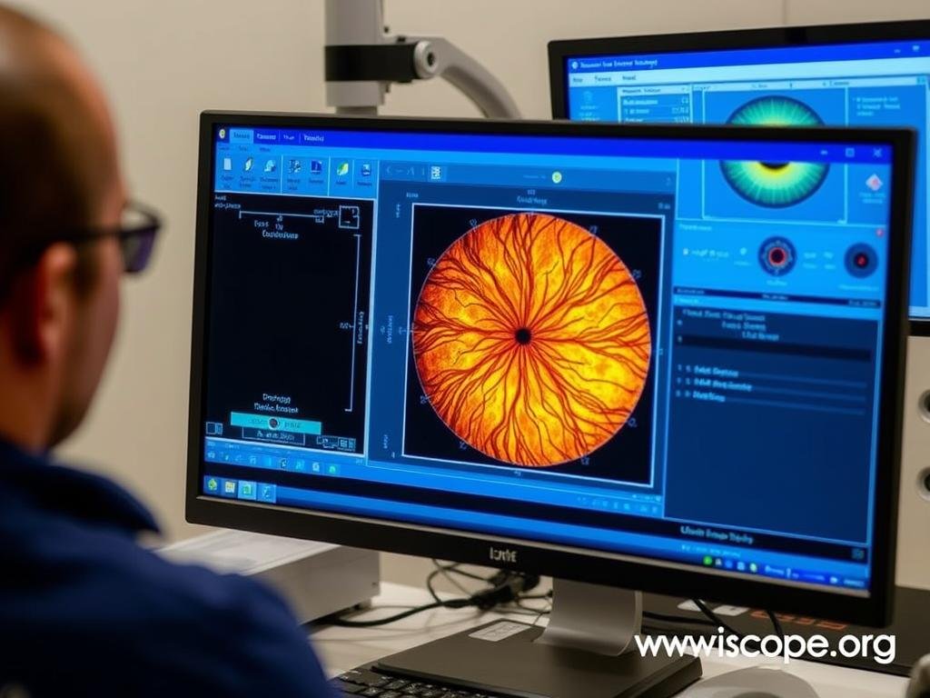 Iridology software analyzing iris patterns